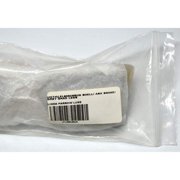 LINDA FARROW LFL305 C8 SHELL ASH SNAKE GRADIENT GREY CAT EYE SUNGLASSES. 63 mm - Picture 11 of 12